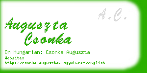 auguszta csonka business card